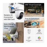 กล้องวงจรปิด TP-Link Tapo C615G KIT Solar-Powered Pan/Tilt 4G LTE Security Camera