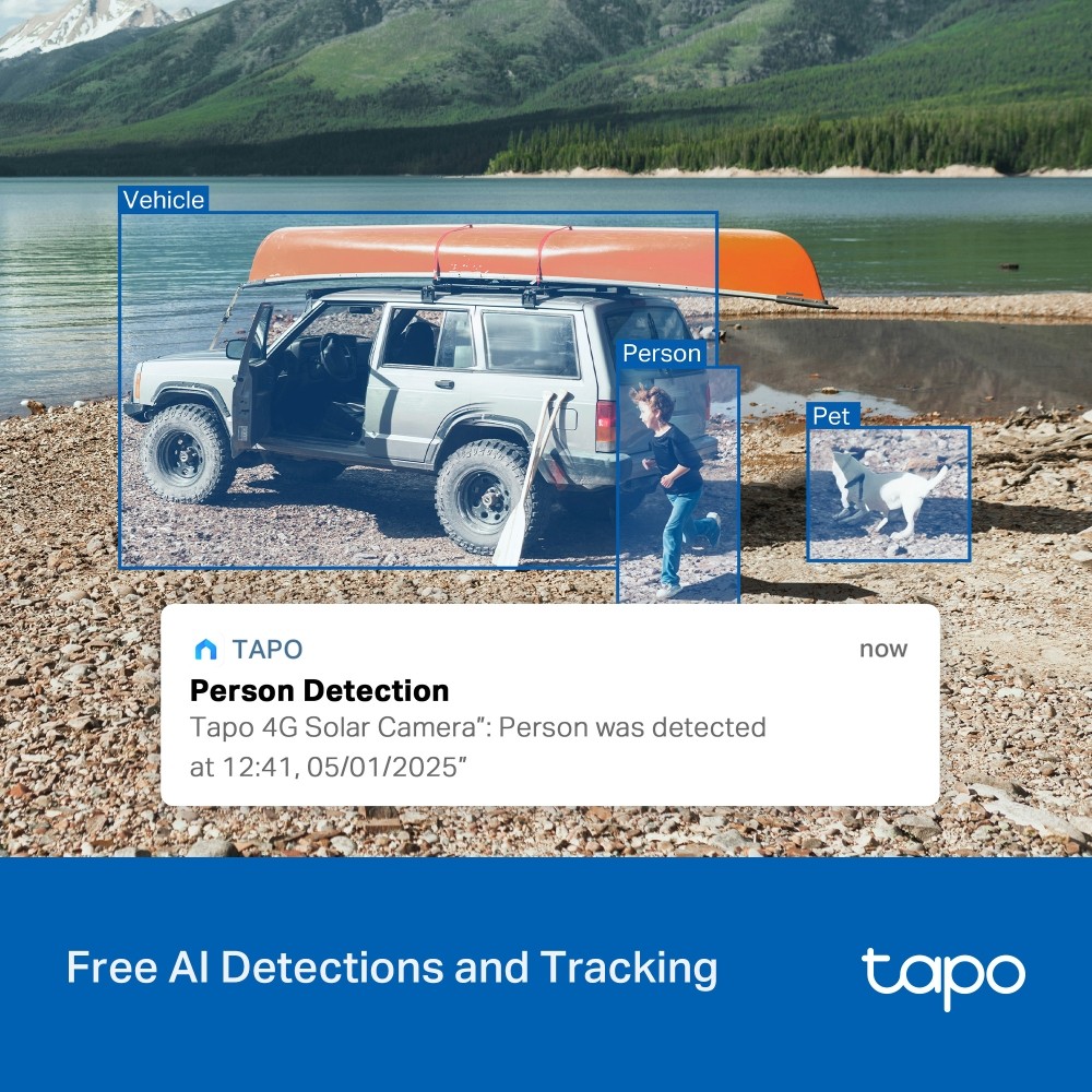 กล้องวงจรปิด TP-Link Tapo C615G KIT Solar-Powered Pan/Tilt 4G LTE Security Camera