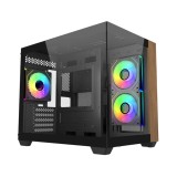 เคสคอมพิวเตอร์ COOLER MASTER Elite 481 Wood Black (E481-KHNN-S00)