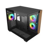 เคสคอมพิวเตอร์ COOLER MASTER Elite 481 Wood Black (E481-KHNN-S00)