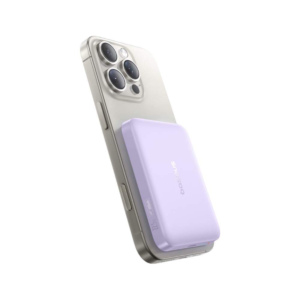 พาวเวอร์แบงค์ Baseus 10000 mAh EnerFill FM11 Ultra-Mini Magnetic 22.5W Nebula Purple (CCC)