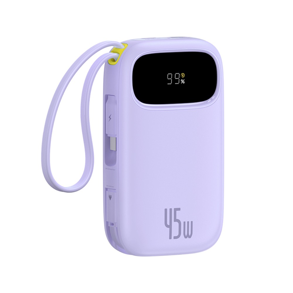 พาวเวอร์แบงค์ Baseus 10000 mAh EnerFill FC31 Display with 2 Built-in USB-C 45W Nebula Purple (CCC)