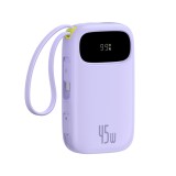 พาวเวอร์แบงค์ Baseus 10000 mAh EnerFill FC31 Display with 2 Built-in USB-C 45W Nebula Purple (CCC)