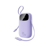 พาวเวอร์แบงค์ Baseus 10000 mAh EnerFill FC31 Display with 2 Built-in USB-C 45W Nebula Purple (CCC)
