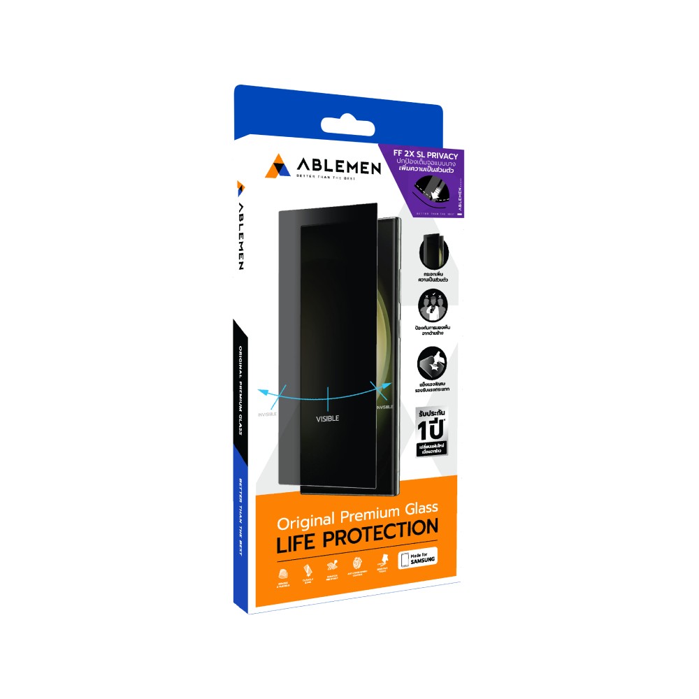 ฟิล์มกันรอย Ablemen Samsung Galaxy S26 Ultra Tempered Glass 2X SL PV
