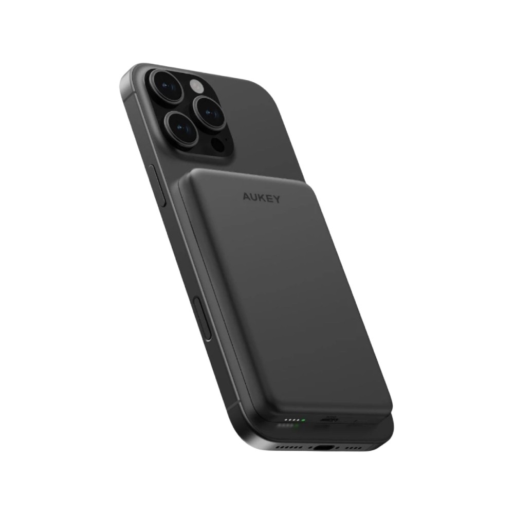 พาวเวอร์แบงค์ AUKEY 5000mAh Mag Qi2 M PD20W PB-MS07A Dark Gray (CCC)