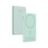 พาวเวอร์แบงค์ AUKEY 5000mAh Mag Qi2 M PD20W PB-MS07A Mint Blue (CCC)