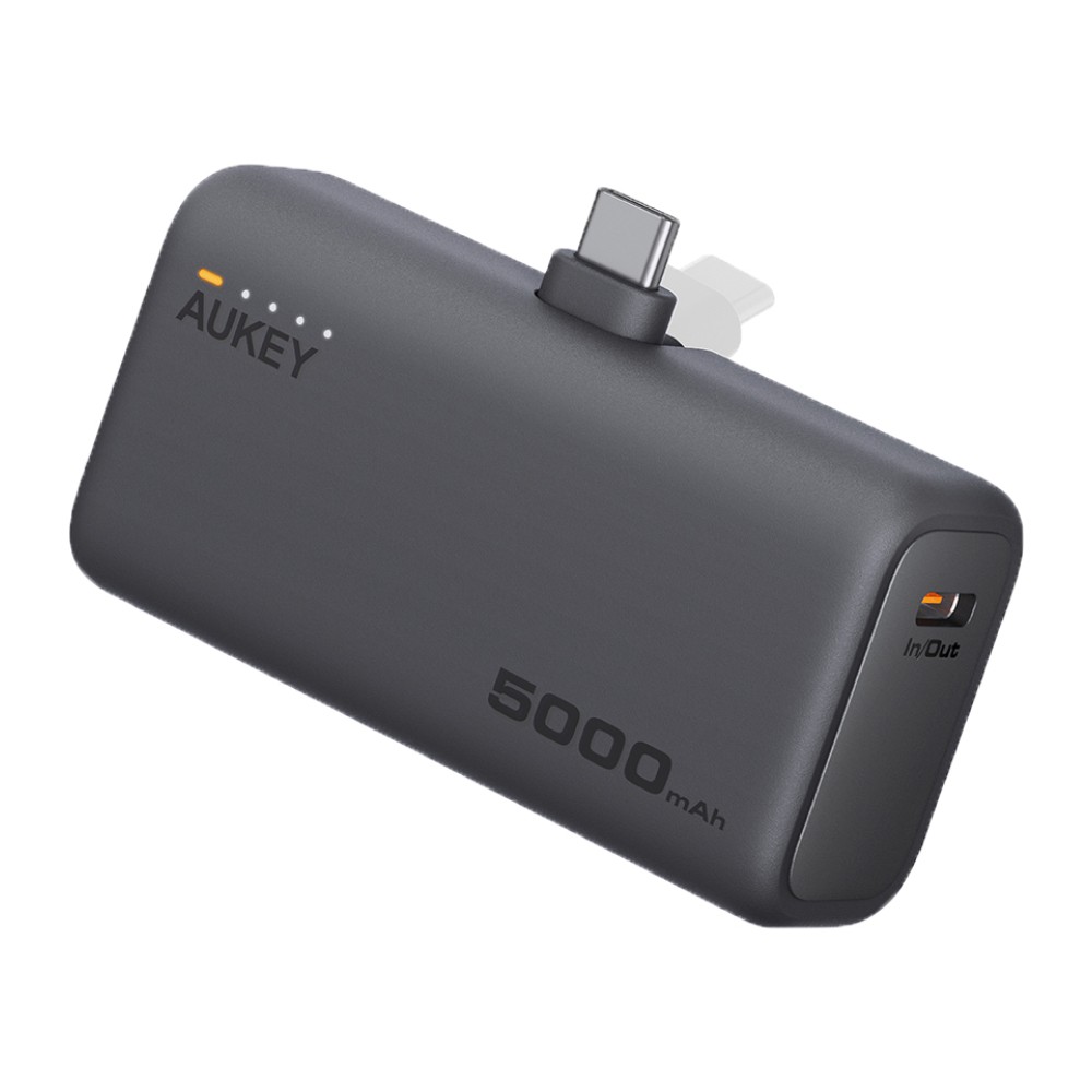 พาวเวอร์แบงค์ AUKEY 5000 mAh Spark Mini Built-in USB-C PB-Y59 Dark Gray (CCC)