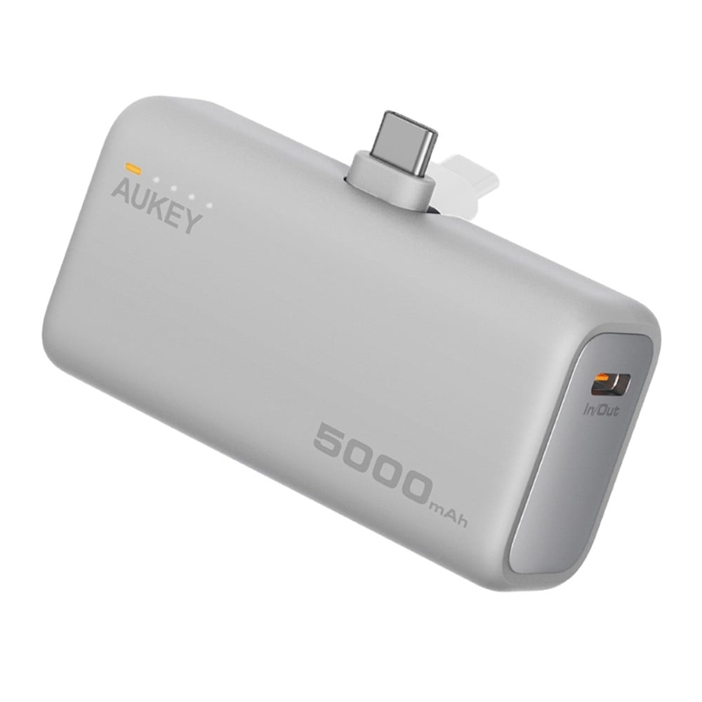 พาวเวอร์แบงค์ AUKEY 5000 mAh Spark Mini Built-in USB-C PB-Y59 Frost White (CCC)