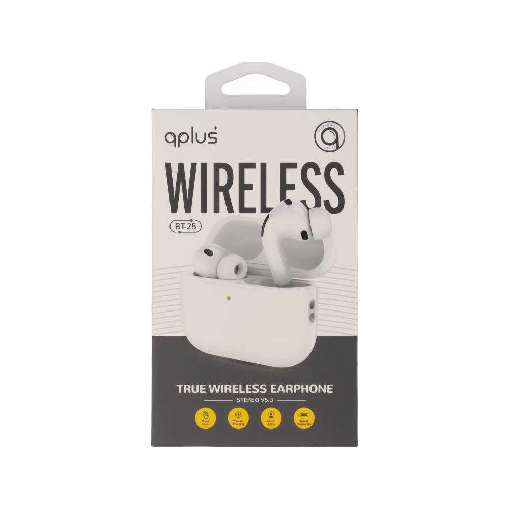 หูฟัง QPLUS TWS Stereo BT25 White (Type-C)