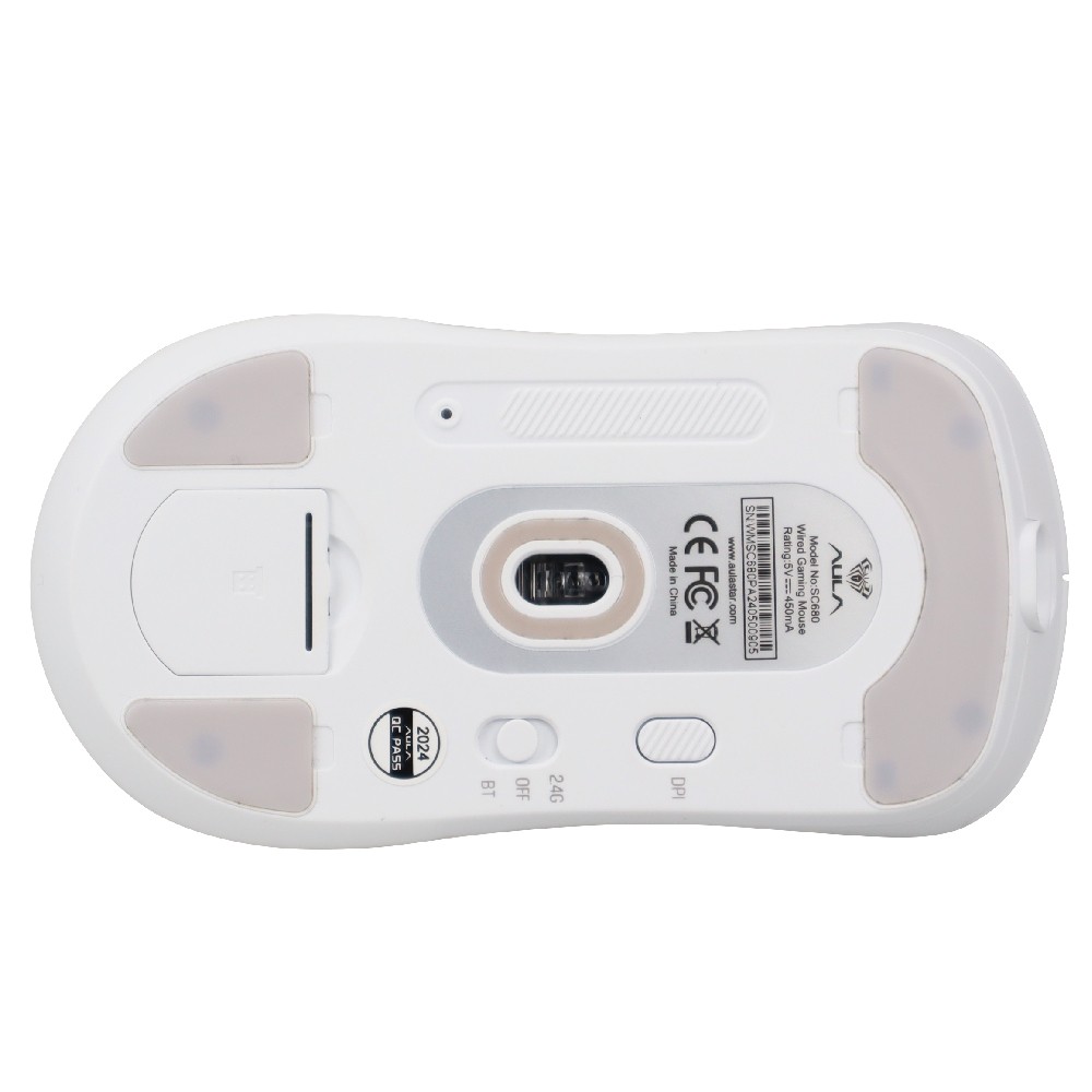 เมาส์เกมมิ่ง AULA SC680 WHITE