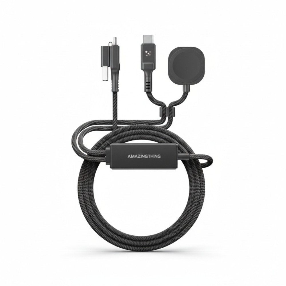 สายชาร์จ AMAZingthing 4-in-1 Multifunctional 100W Thunder Pro I 7X 1.5M Black