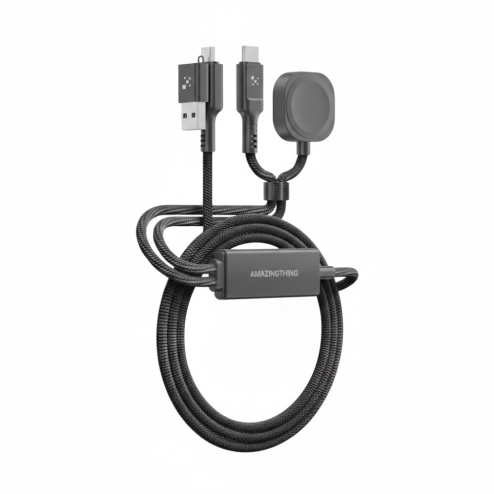 สายชาร์จ AMAZingthing 4-in-1 Multifunctional 100W Thunder Pro I 7X 1.5M Black