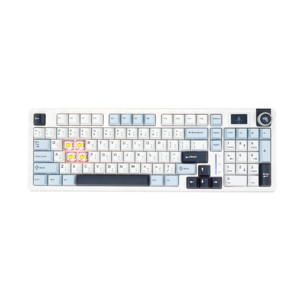 คีย์บอร์ดเกมมิ่ง AULA S98PRO (LIGHT BLUE/WHITE/BLACK PURPLE) NIMBUS SWITCH
