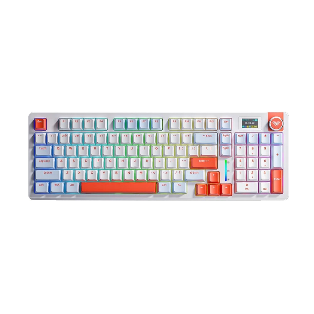 คีย์บอร์ดเกมมิ่ง AULA S98PRO (BLUE/WHITE/ORANGE) NIMBUS SWITCH