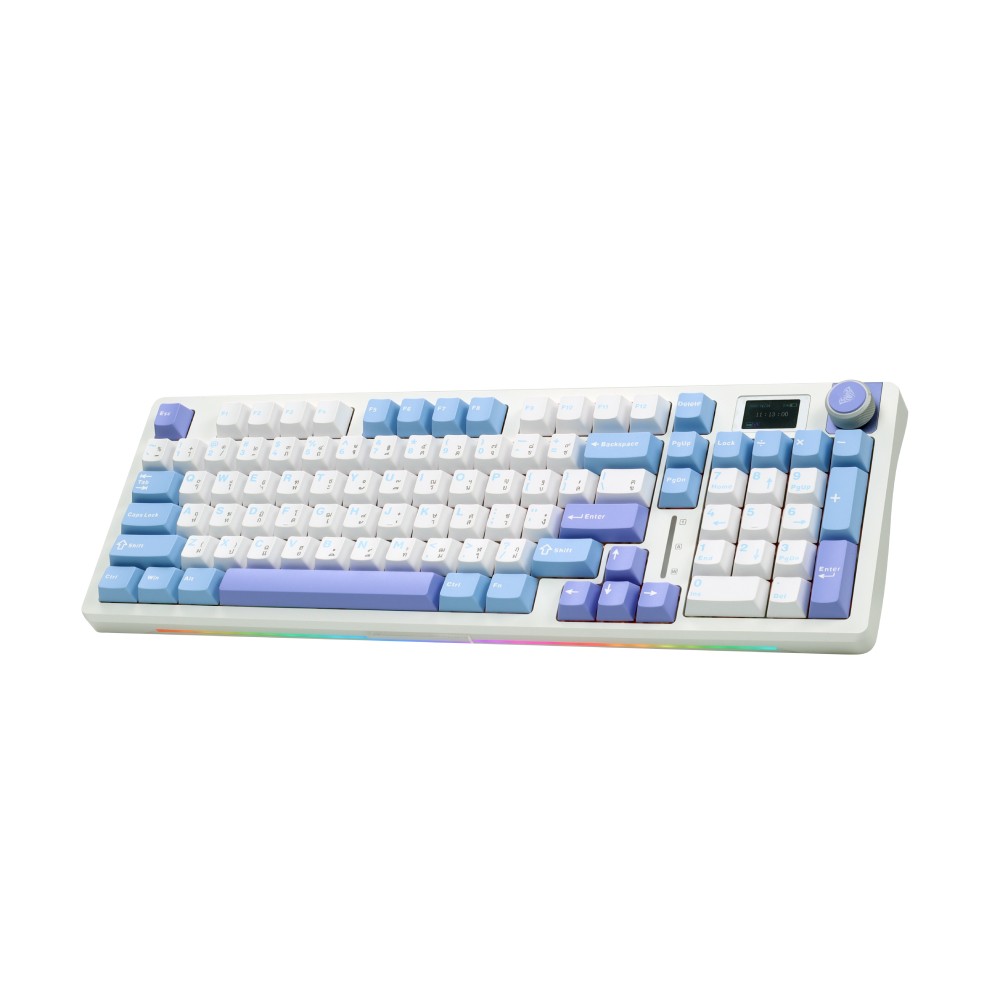คีย์บอร์ดเกมมิ่ง AULA S98PRO (LIGHT BLUE/WHITE/DARK PURPLE) NIMBUS SWITCH