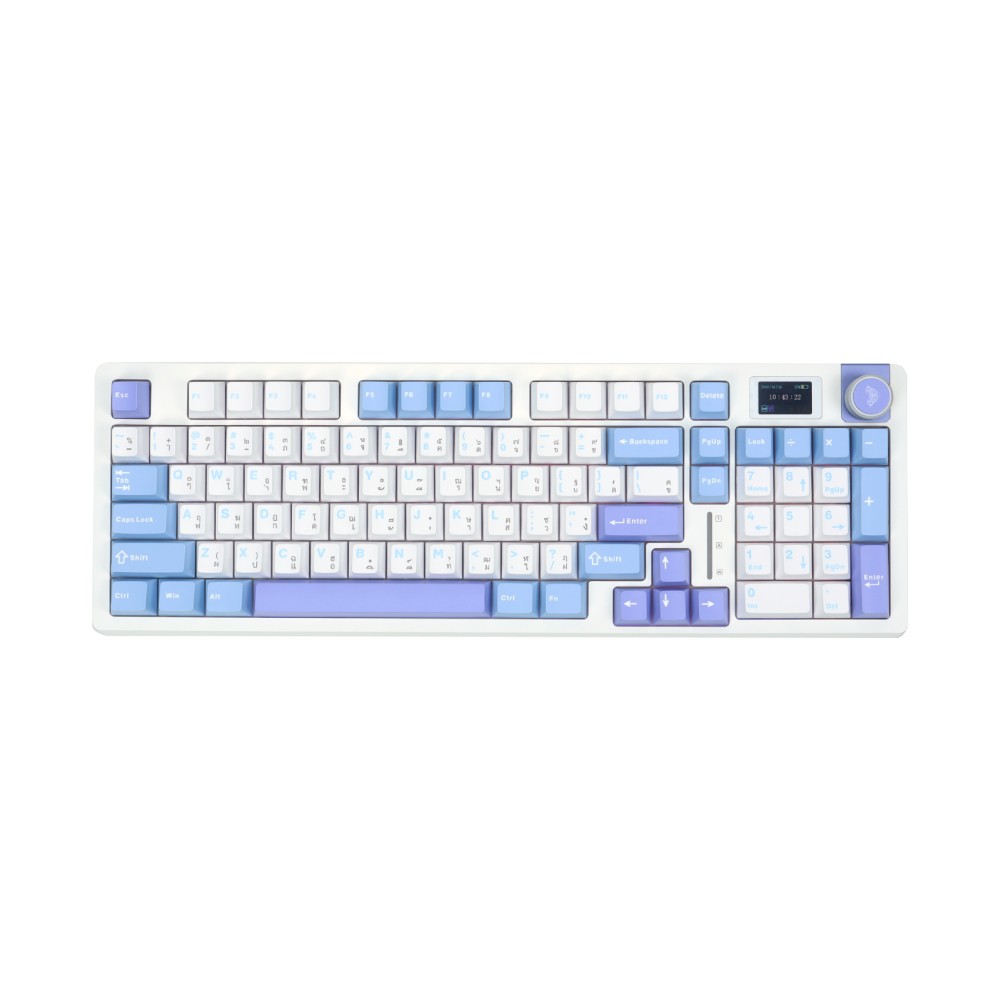 คีย์บอร์ดเกมมิ่ง AULA S98PRO (LIGHT BLUE/WHITE/DARK PURPLE) NIMBUS SWITCH