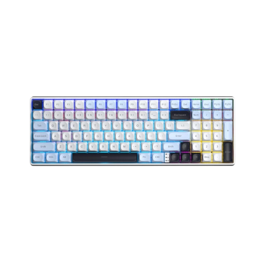 คีย์บอร์ดเกมมิ่ง AULA S100PRO (WHITE/BLUE/BLACK PURPLE) BROWN SWITCH