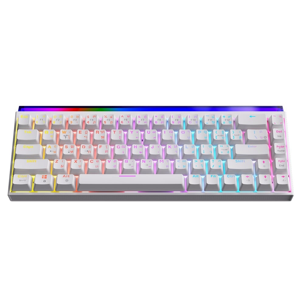 คีย์บอร์ดเกมมิ่ง Ajazz NK68 White Red Switch