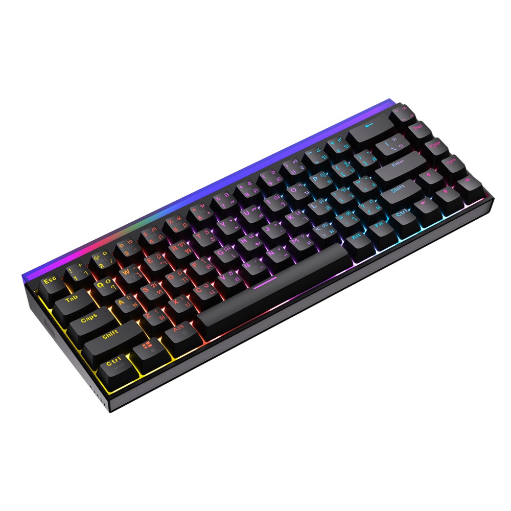 คีย์บอร์ดเกมมิ่ง Ajazz NK68 Black Red Switch