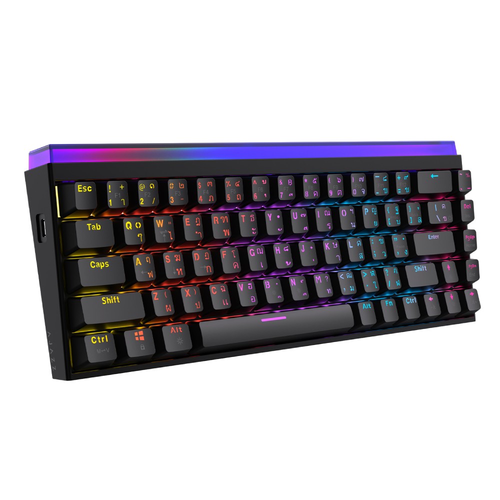คีย์บอร์ดเกมมิ่ง Ajazz NK68 Black Red Switch