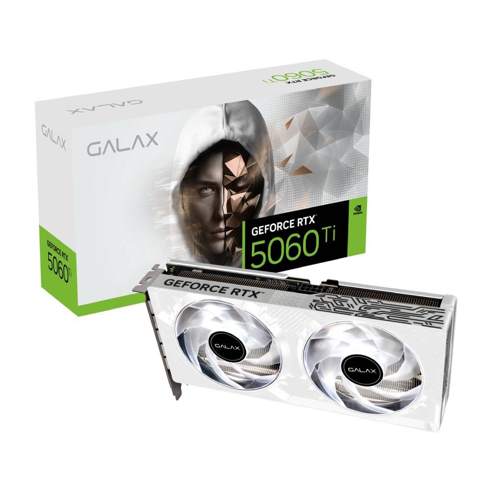 การ์ดจอ GALAX GeForce RTX 5060 TI 1-Click OC White V2 8GB GDDR7 128-bit