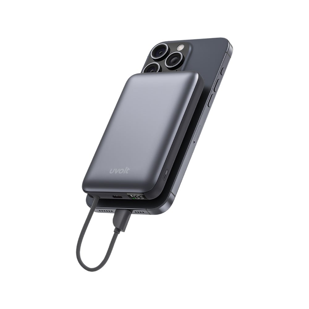 พาวเวอร์แบงค์ UVolt 10000 mAh Wireless Magnet UVP10W-02 Titanium Gray (CCC)