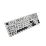 คีย์บอร์ดเกมมิ่ง AULA F99 V.3 Grey/White/Darkgray - Gray Wood Switch