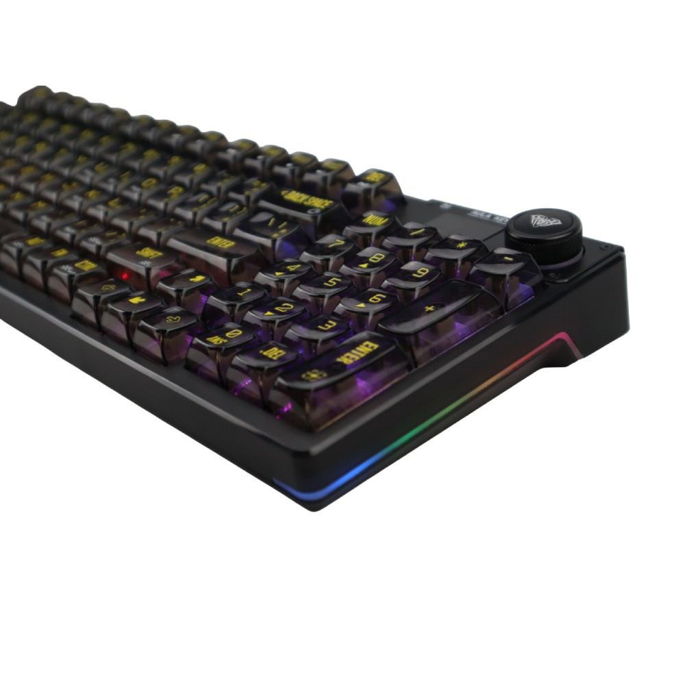 คีย์บอร์ดเกมมิ่ง AULA F98PRO (BLACK) WHITE SWITCH HOT 3IN1 GASKET RGB