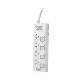 ปลั๊กไฟ Anitech TIS Plug 3600W 4 Socket 4 Switch 3M. H7143 White