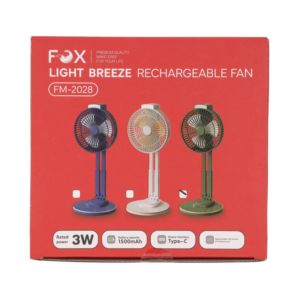 พัดลมตั้งโต๊ะ FOX LightBreeze FM-2028 Green