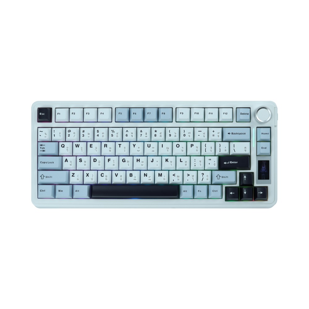 คีย์บอร์ดเกมมิ่ง AULA S75PRO (BLUE/WHITE/BLACK PURPLE) SKYBLUE SWITCH