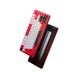 คีย์บอร์ดเกมมิ่ง AULA FIRE75 (PINK/BLACK/RED) TCC PURPLE SWITCH