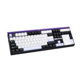 คีย์บอร์ดเกมมิ่ง AULA H108 (BLACK/WHITE/PURPLE) LIGHT SILENT SWITCH