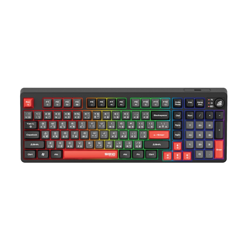 คีย์บอร์ดเกมมิ่ง Signo EXODUS KB-726 Tri-Mode Black