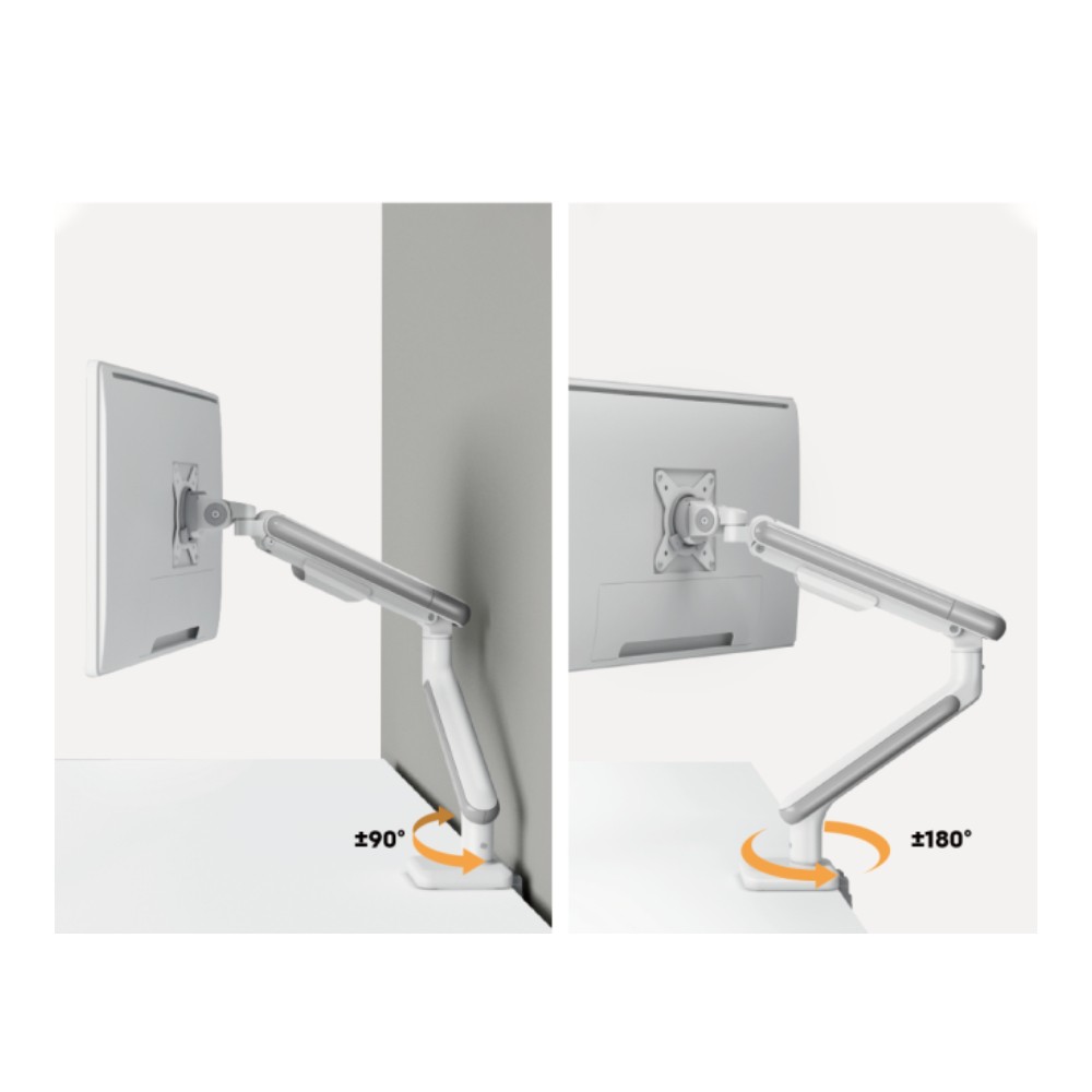 แขนจับจอมอนิเตอร์ Brateck Single Monitor Arm (LDT68-C012) White