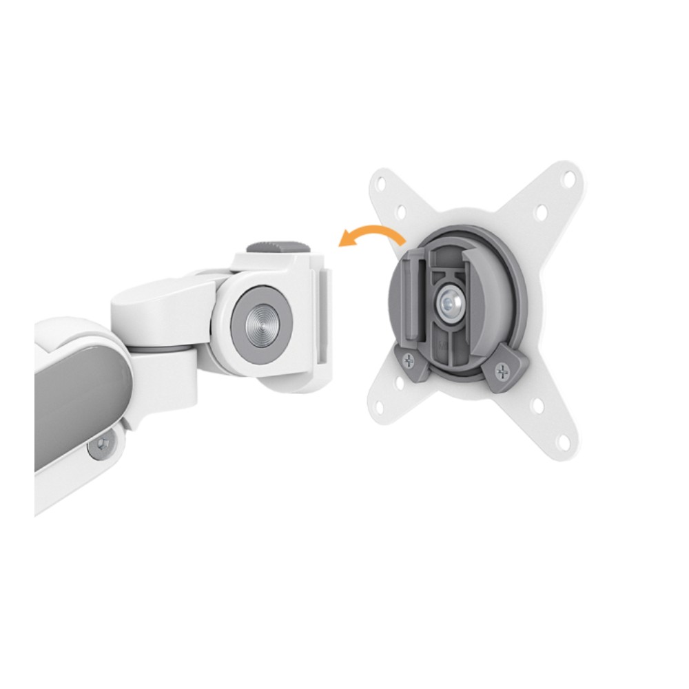 แขนจับจอมอนิเตอร์ Brateck Single Monitor Arm (LDT68-C012) White