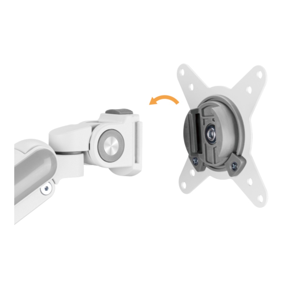 แขนจับจอมอนิเตอร์ Brateck Dual Monitor Arm (LDT68-C024) White
