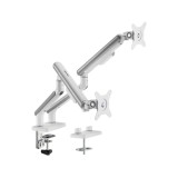 แขนจับจอมอนิเตอร์ Brateck Dual Monitor Arm (LDT68-C024) White