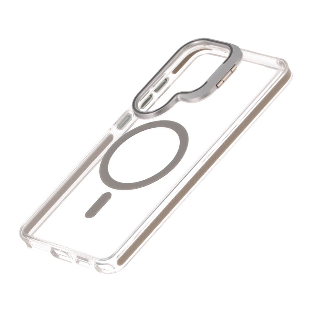 เคส QPLUS Samsung Galaxy S26 Ultra Magnetic Transparent Gray with Camera Stand