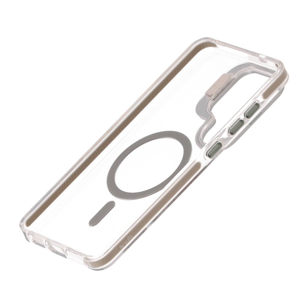 เคส QPLUS Samsung Galaxy S26 Ultra Magnetic Transparent Gray with Camera Stand