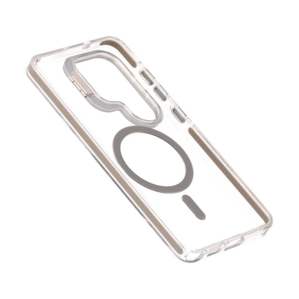 เคส QPLUS Samsung Galaxy S26 Ultra Magnetic Transparent Gray with Camera Stand