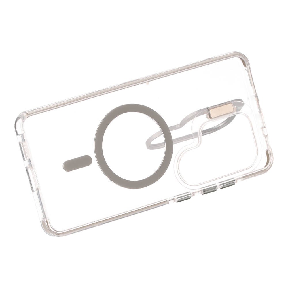 เคส QPLUS Samsung Galaxy S26 Ultra Magnetic Transparent Gray with Camera Stand