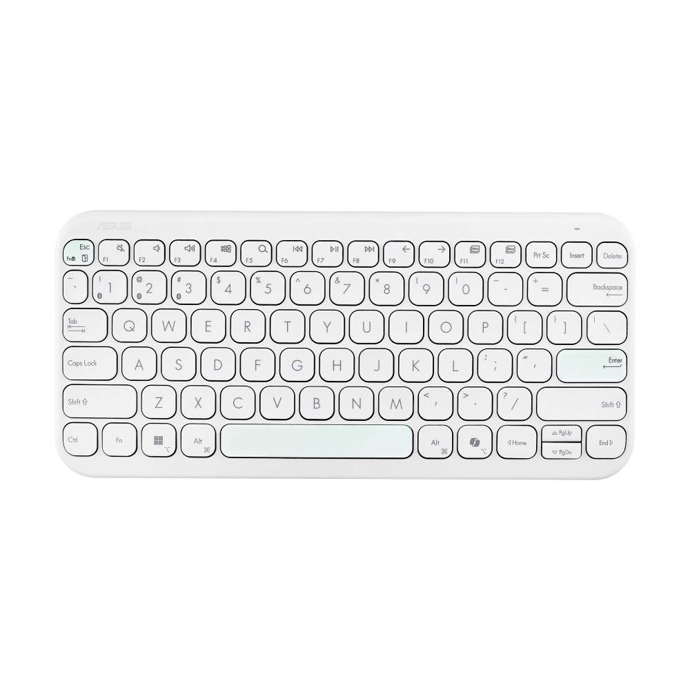 คีย์บอร์ดไร้สาย Asus Marshmallow KW100 Iridescent White