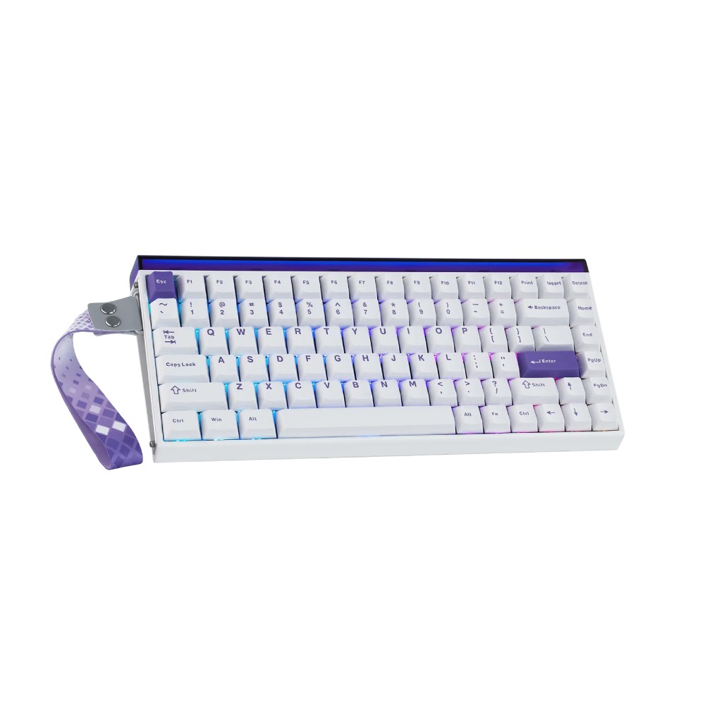 คีย์บอร์ดเกมมิ่ง AULA HERO 84 HE (WHITE/PURPLE) PLUTO MNT SWITCH
