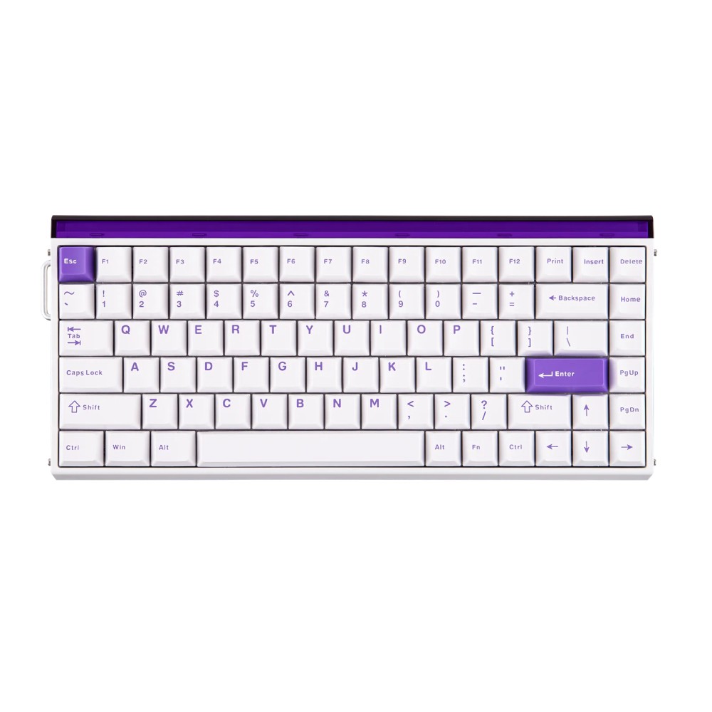 คีย์บอร์ดเกมมิ่ง AULA HERO 84 HE (WHITE/PURPLE) PLUTO MNT SWITCH