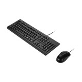 เมาส์และคีย์บอร์ด Asus U2000 Wired Keyboard+Mouse Set Black