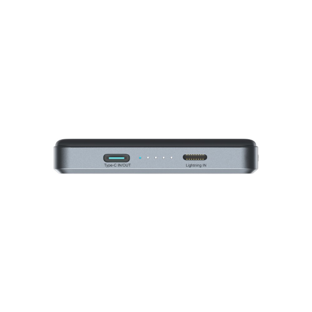 พาวเวอร์แบงค์ JOYROOM 10000mAh Ultra-Slim Metal Magnetic Wireless (JR-PBM08 Pro 20W) (CCC) Space Gray
