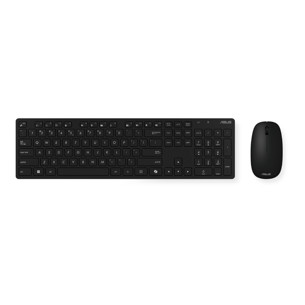 เมาส์และคีย์บอร์ด Asus W5000 Wireless Keyboard+Mouse Set Black