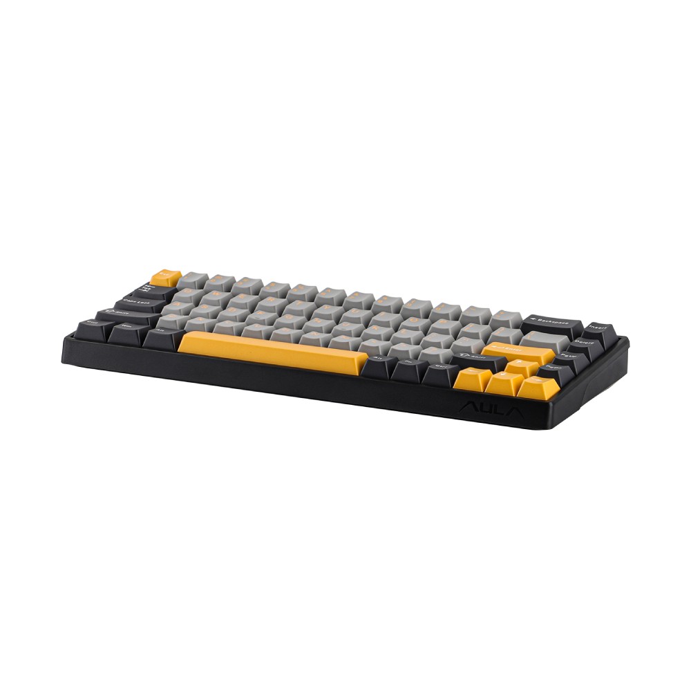 คีย์บอร์ดเกมมิ่ง AULA WIN68 (GRAY/YELLOW/BLACK) CHUN MNT SWITCH